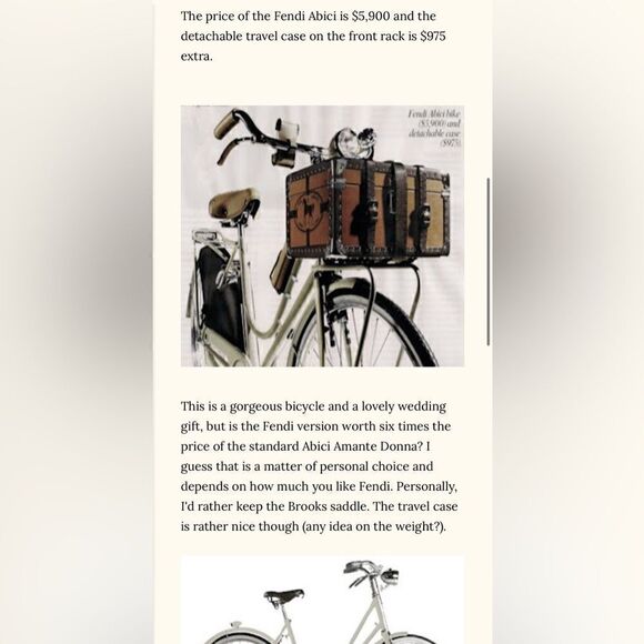 The FENDI ABICI Bike in Vogue FENDI SELLERIA Detachable Travel Trunk ULTRA RARE - Picture 3 of 8